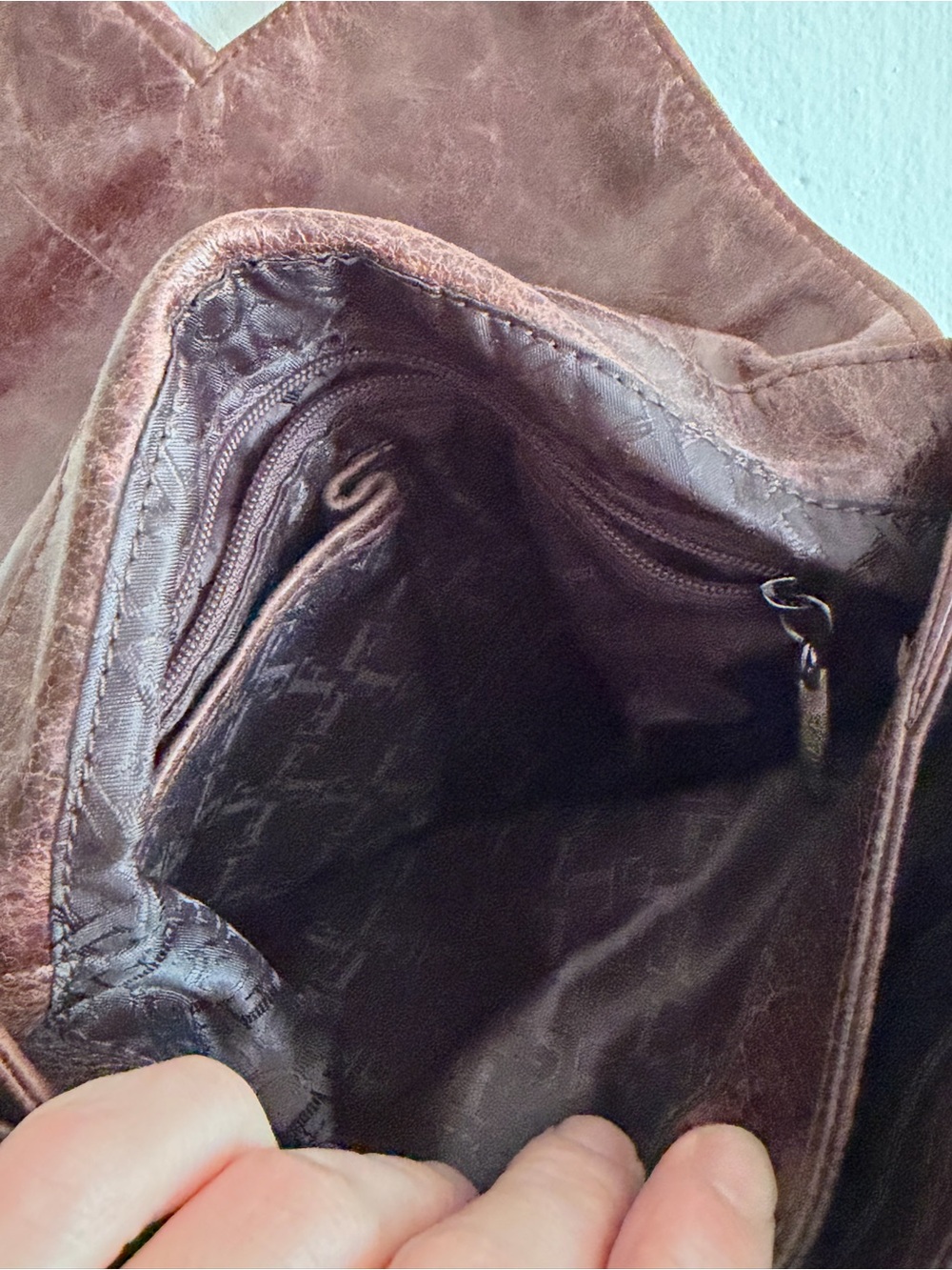 Claudio Ferrici Brown Leather Crossbody Saddle Bag - Picture 6 of 14